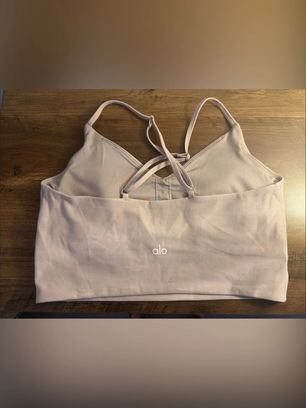Alo tan Strappy Crop Top/sports bra